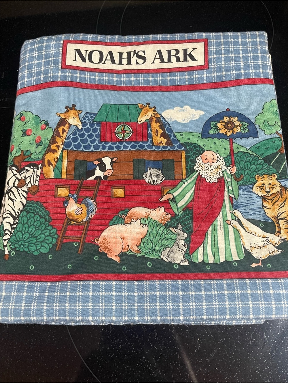 Vintage Kids Toddler Noah's Ark Soft Book Fabric  Bible Christmas Gift Present